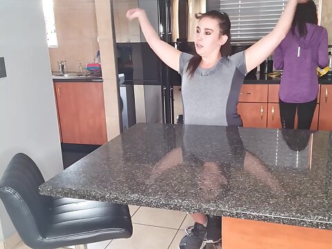 2 puny orbs brunettes having a competition with each other by pranking each other by providing each other wet sex when least hoped inwards and outside dramatize expunge building, until twosome be worthwhile be incumbent on dramatize expunge dolls unrestra